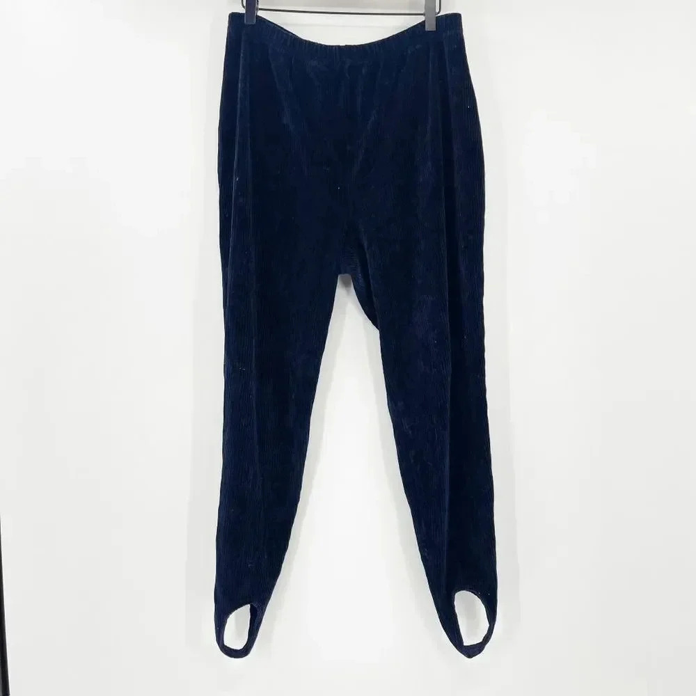 Jones New York Corduroy‎ Pants Women's Size 1X Blue High Rise Vintage